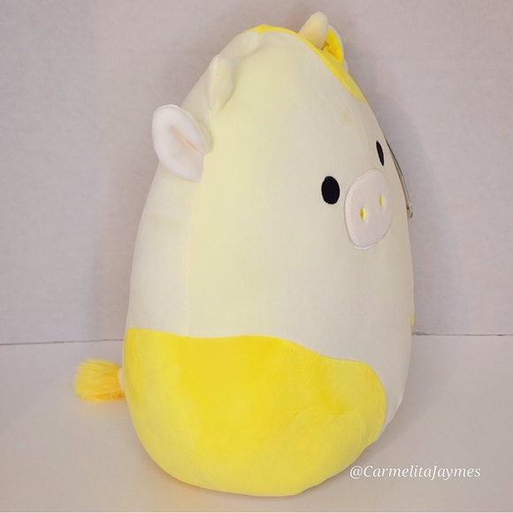 DAGMAR 🍋🐄 FTM Yellow Lemon Cow Original Squishmallow By Kellytoy NWT - Picture 2 of 9